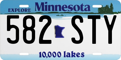 MN license plate 582STY