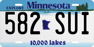 MN license plate 582SUI
