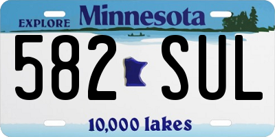 MN license plate 582SUL