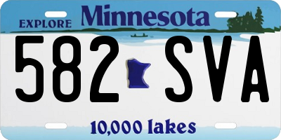 MN license plate 582SVA