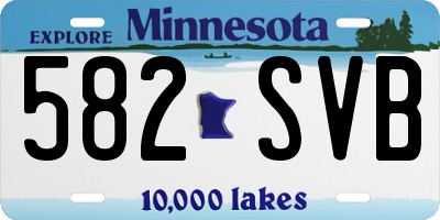 MN license plate 582SVB