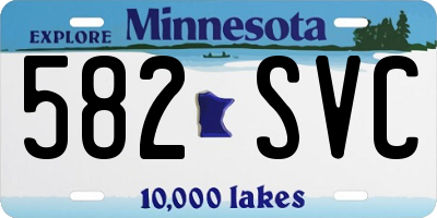 MN license plate 582SVC