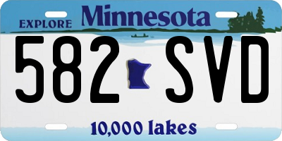 MN license plate 582SVD