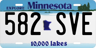 MN license plate 582SVE