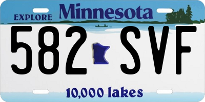 MN license plate 582SVF