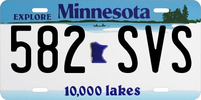 MN license plate 582SVS