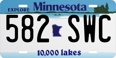 MN license plate 582SWC