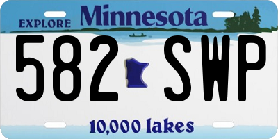 MN license plate 582SWP