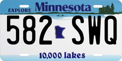MN license plate 582SWQ