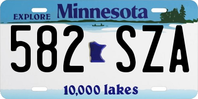 MN license plate 582SZA