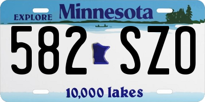 MN license plate 582SZO