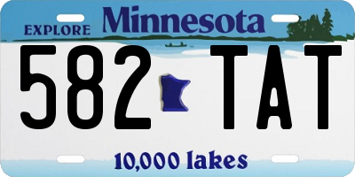MN license plate 582TAT