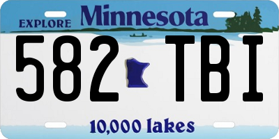 MN license plate 582TBI