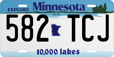MN license plate 582TCJ