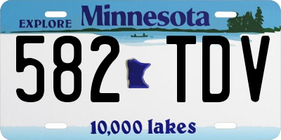 MN license plate 582TDV