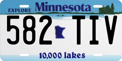 MN license plate 582TIV