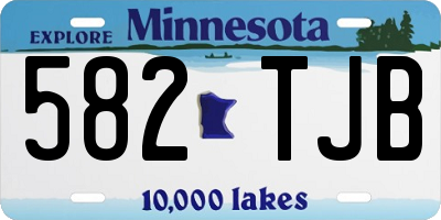 MN license plate 582TJB