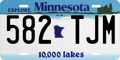 MN license plate 582TJM