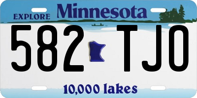 MN license plate 582TJO