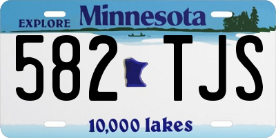 MN license plate 582TJS