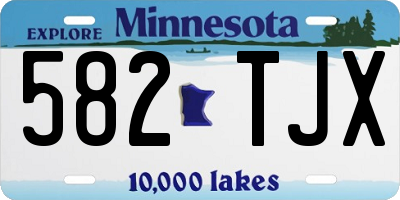 MN license plate 582TJX