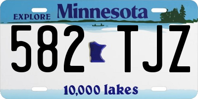 MN license plate 582TJZ
