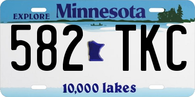 MN license plate 582TKC