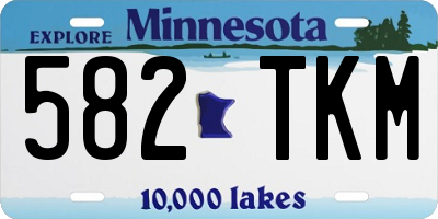 MN license plate 582TKM