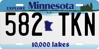 MN license plate 582TKN