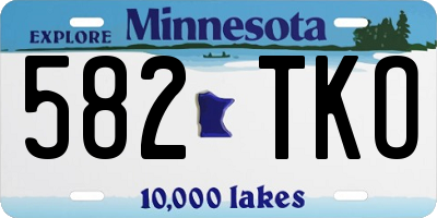 MN license plate 582TKO