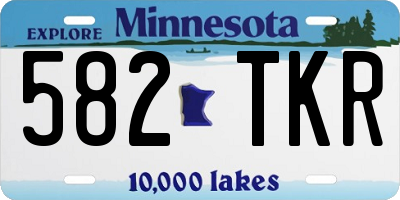 MN license plate 582TKR