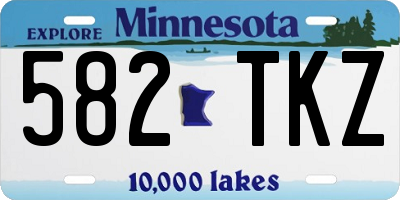 MN license plate 582TKZ