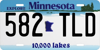MN license plate 582TLD