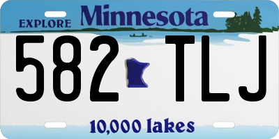 MN license plate 582TLJ