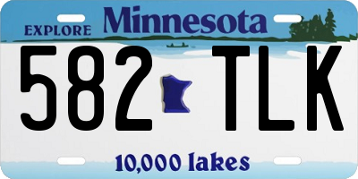 MN license plate 582TLK
