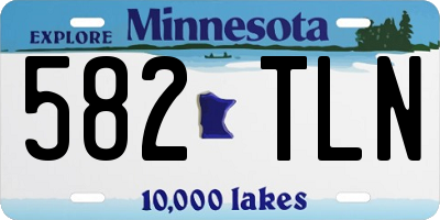 MN license plate 582TLN