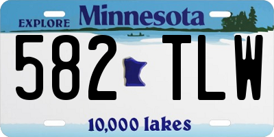 MN license plate 582TLW