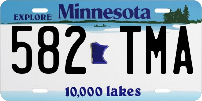 MN license plate 582TMA