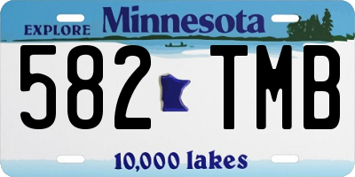 MN license plate 582TMB