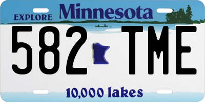 MN license plate 582TME