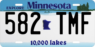 MN license plate 582TMF