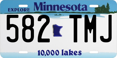MN license plate 582TMJ