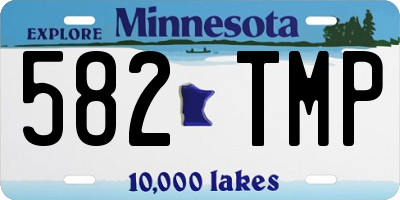 MN license plate 582TMP