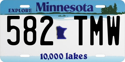 MN license plate 582TMW