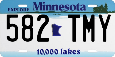MN license plate 582TMY