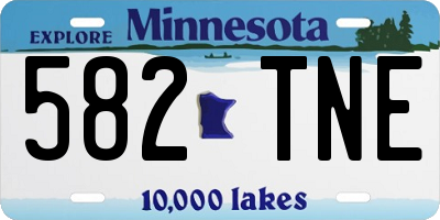MN license plate 582TNE