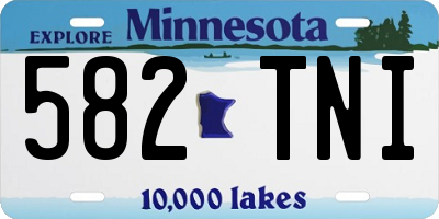 MN license plate 582TNI