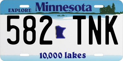 MN license plate 582TNK