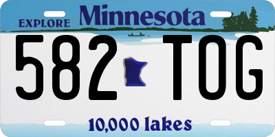 MN license plate 582TOG