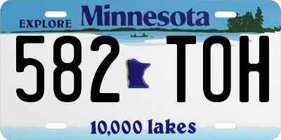 MN license plate 582TOH